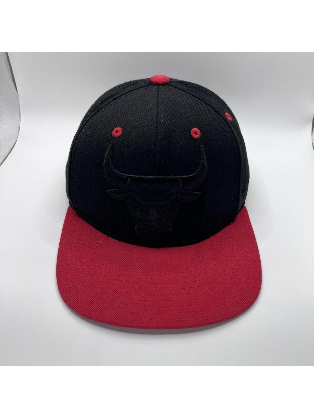 Chicago Bulls Nba Mitchell & Ness Baseball Adjustable Snapback Men Black Hat Cap